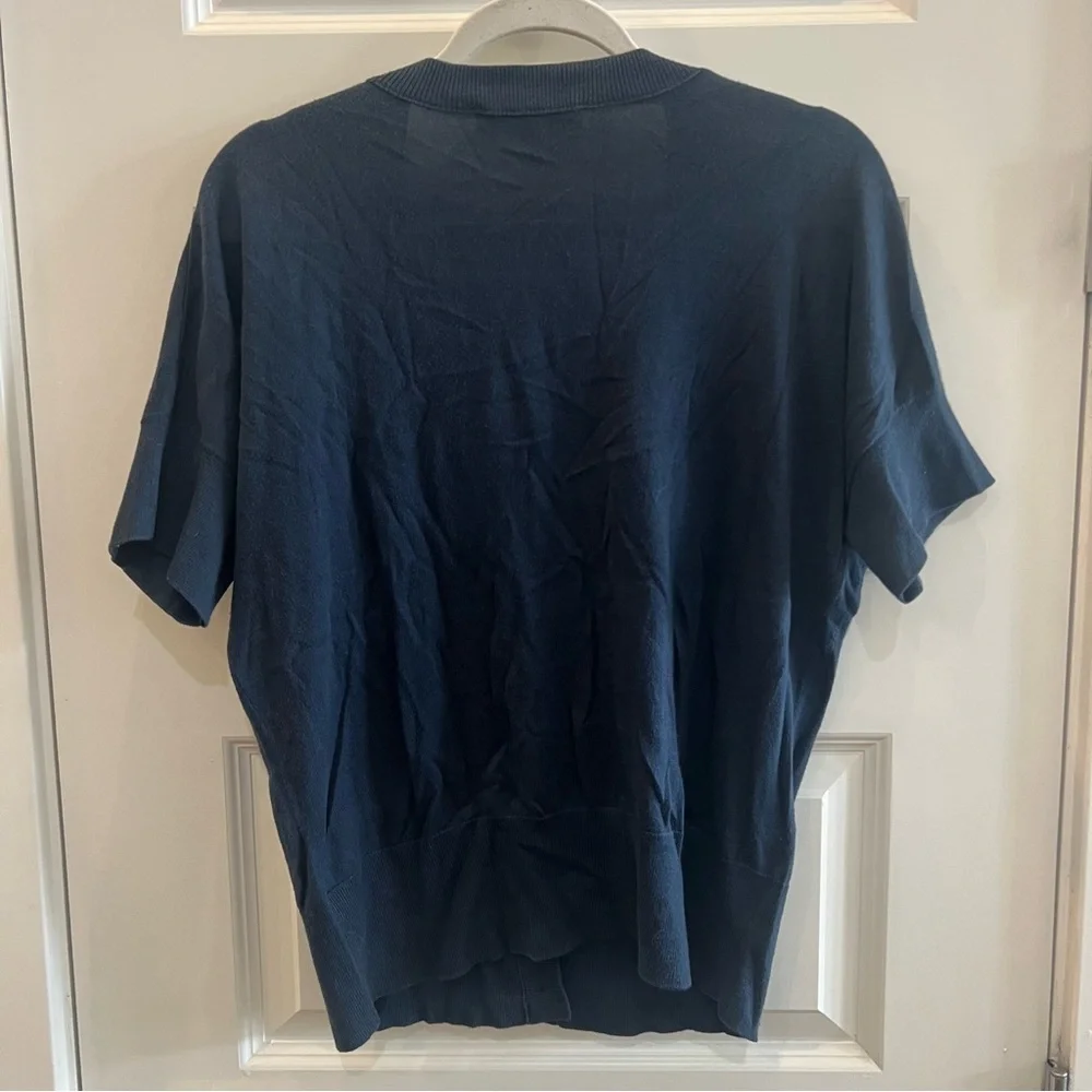 Loft V Neck Short Sleeve Cardigan - Picture 2 of 5